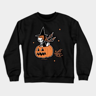 The Pumpkin Riding Witch Crewneck Sweatshirt